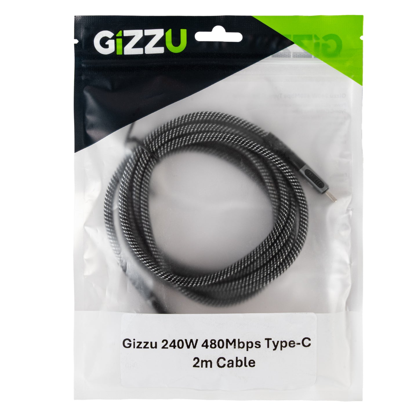 Gizzu 240W 480MBPS Type-C 2M Cable image 4