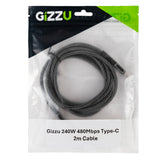 Gizzu 240W 480MBPS Type-C 2M Cable image 4