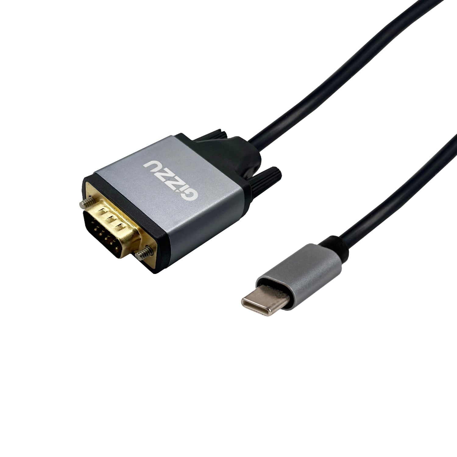 Gizzu Full HD Type-C To VGA Cable (1.8M) Black image 2