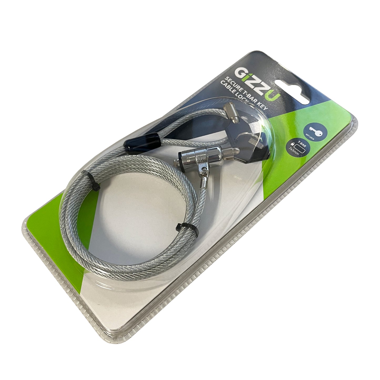 Gizzu 1.8M T-Bar Laptop Cable Lock Master Key Compatible image 4
