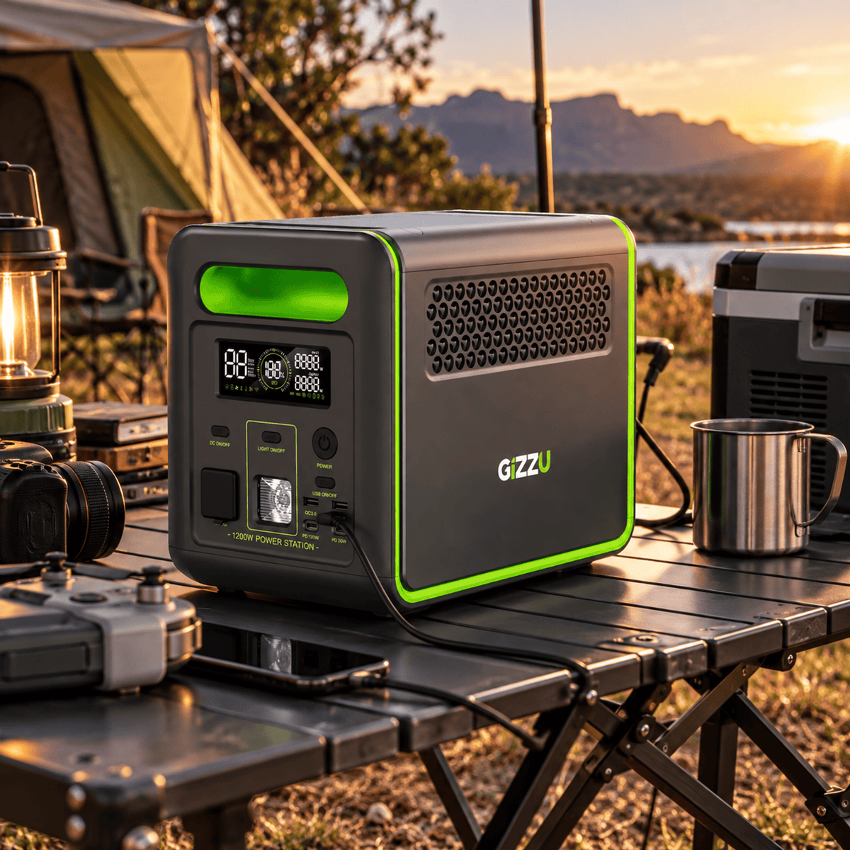 Gizzu Hero Max 1024WH/1000W Ups Power Station With App image 4