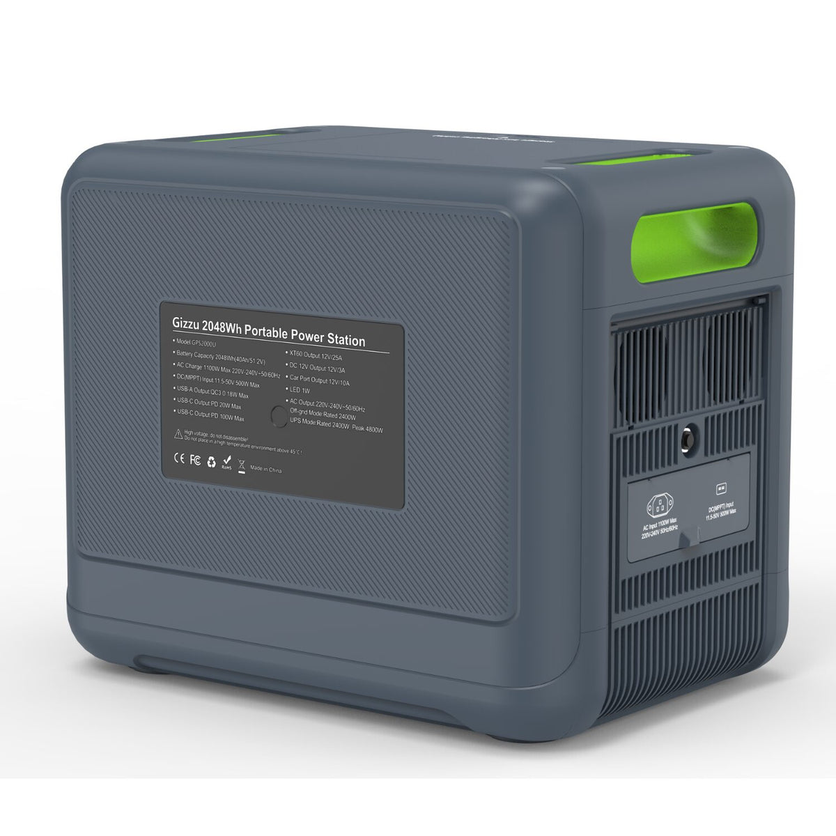 Gizzu Hero Pro 2048WH/2400W Ups Power Station With App image 2