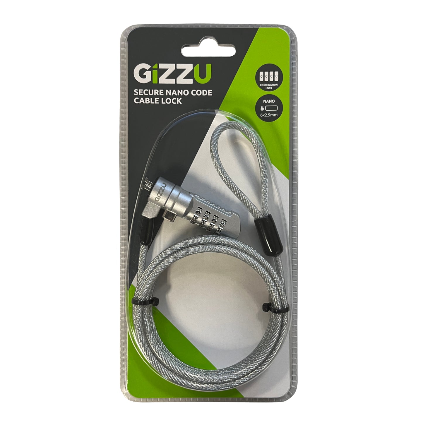 Gizzu 1.8M Nano Combination Lock Security Cable image 2