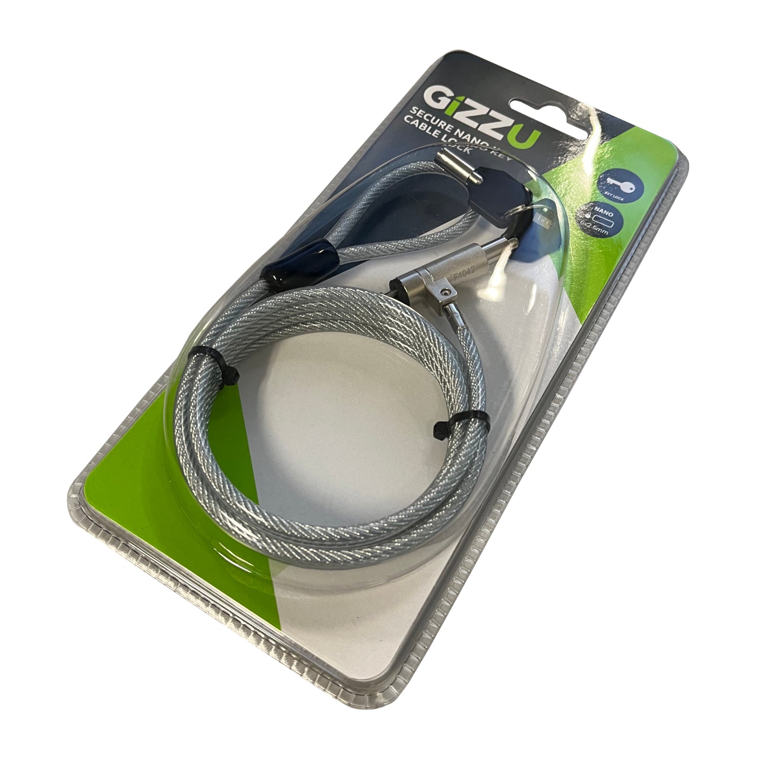 Gizzu 1.8M Nano Key Lock Security Cable With Key image 4
