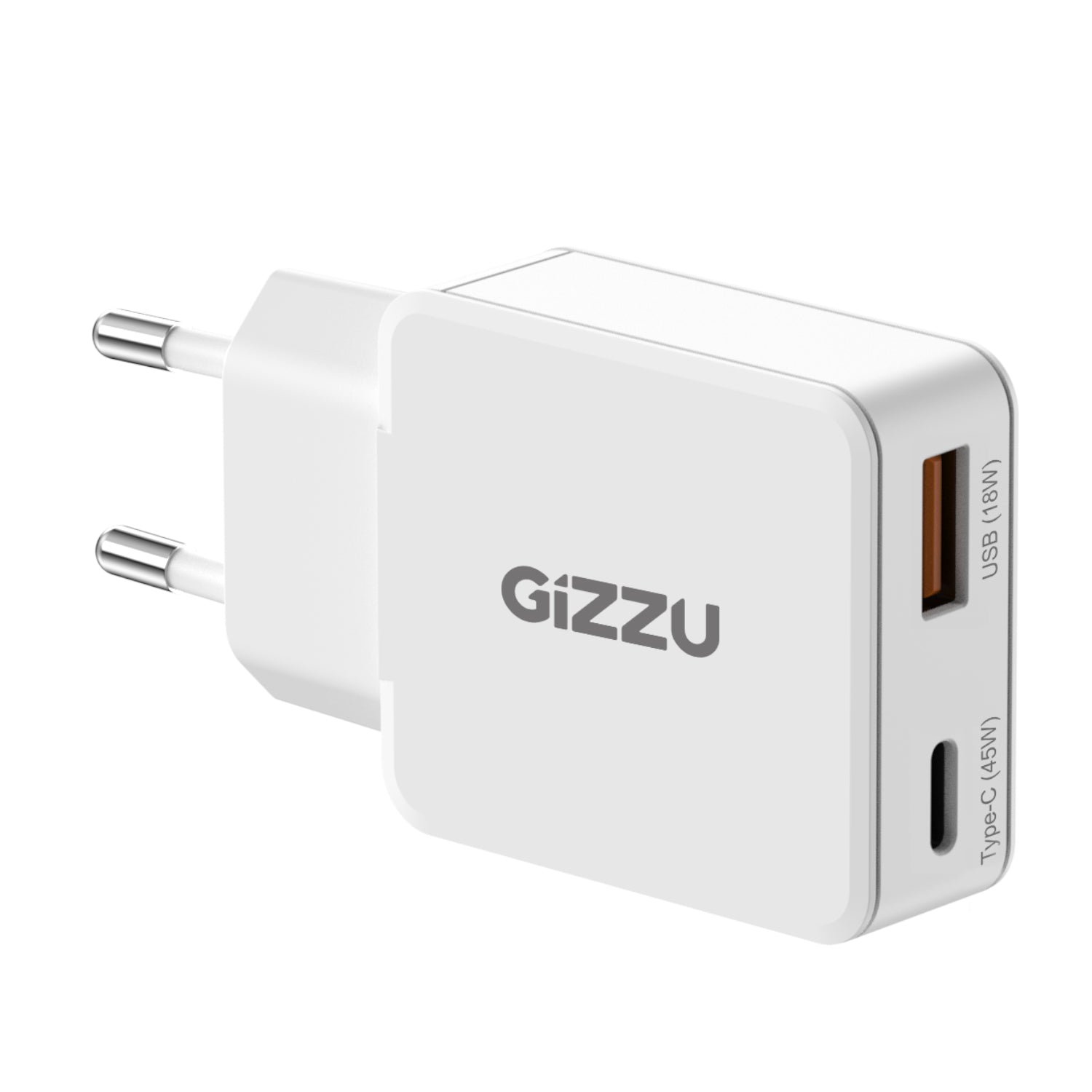 Gizzu 2-PORT 45W Gan Wall Charger