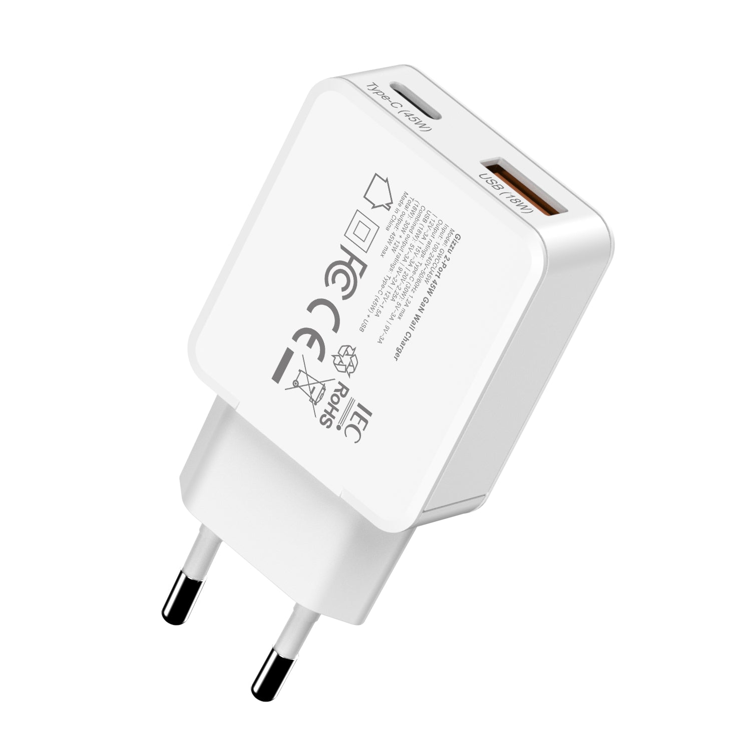 Gizzu 2-PORT 45W Gan Wall Charger image 4