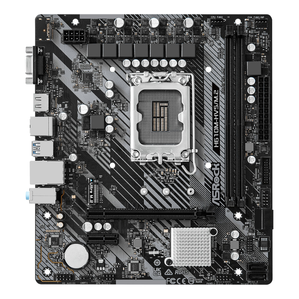 Asrock H610M-HVS/M.2 R2.0 INTEL Lga 1700 M-ATX Motherboard image 2