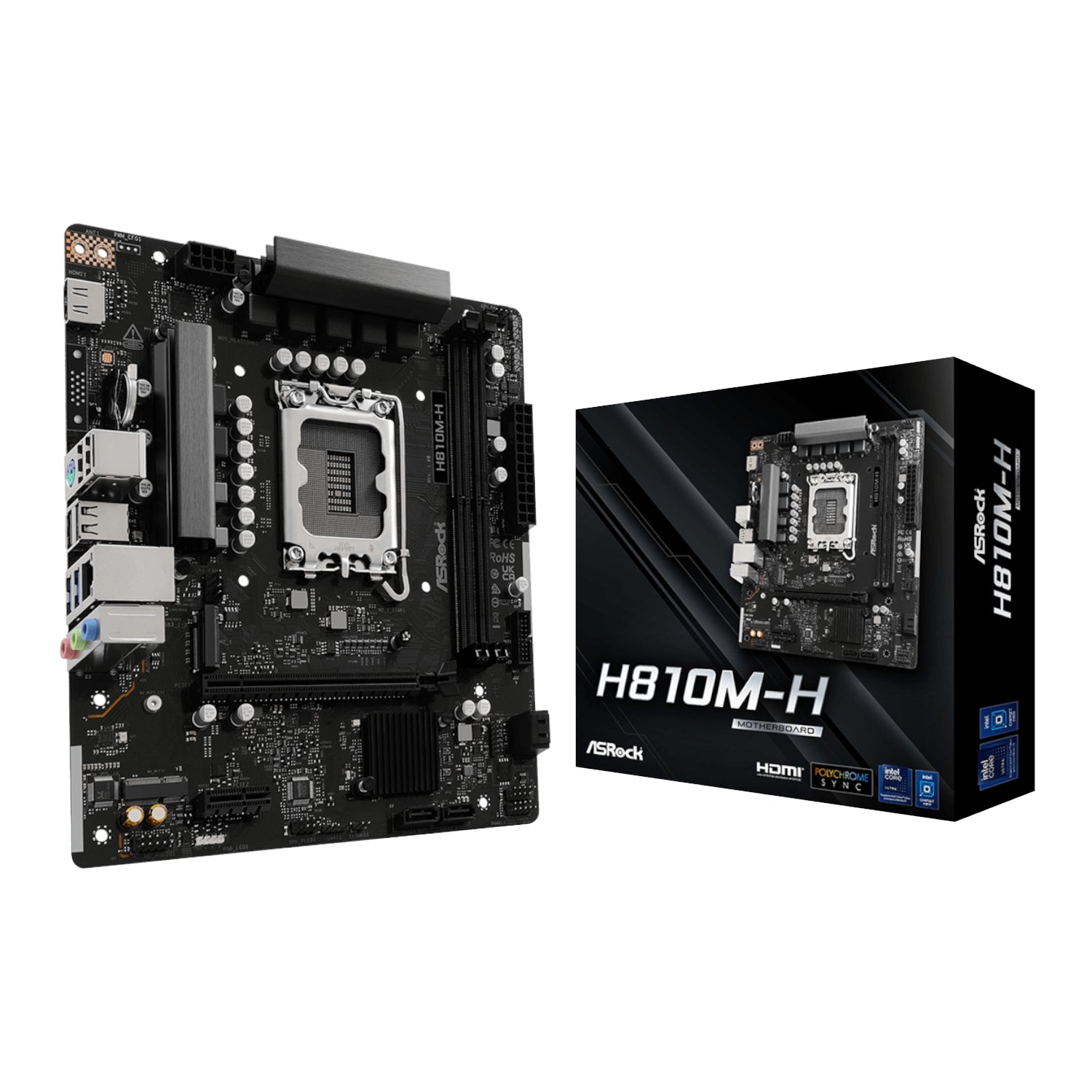Asrock INTEL LGA1851 Micro ATX Motherboard Black