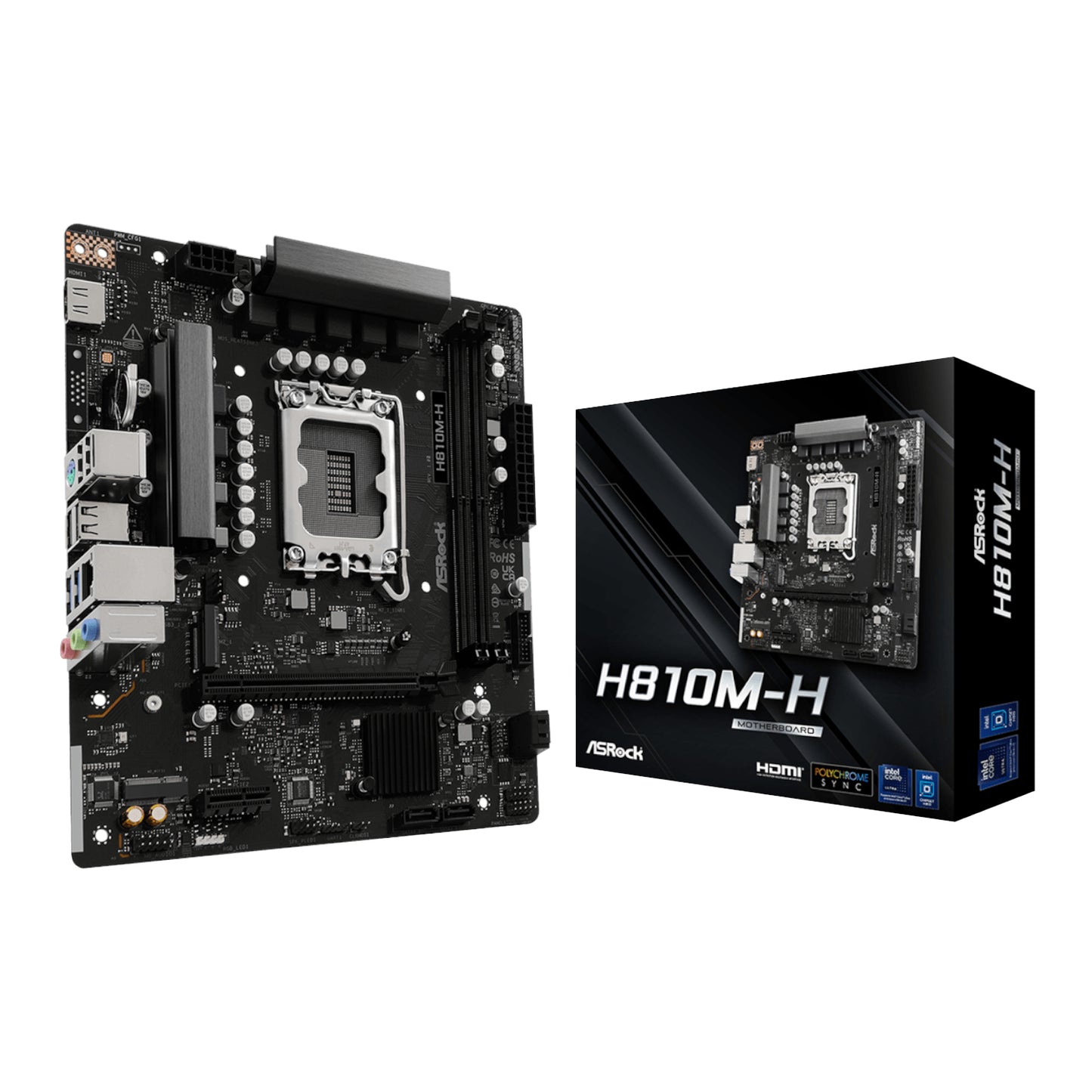 Asrock INTEL LGA1851 Micro ATX Motherboard Black