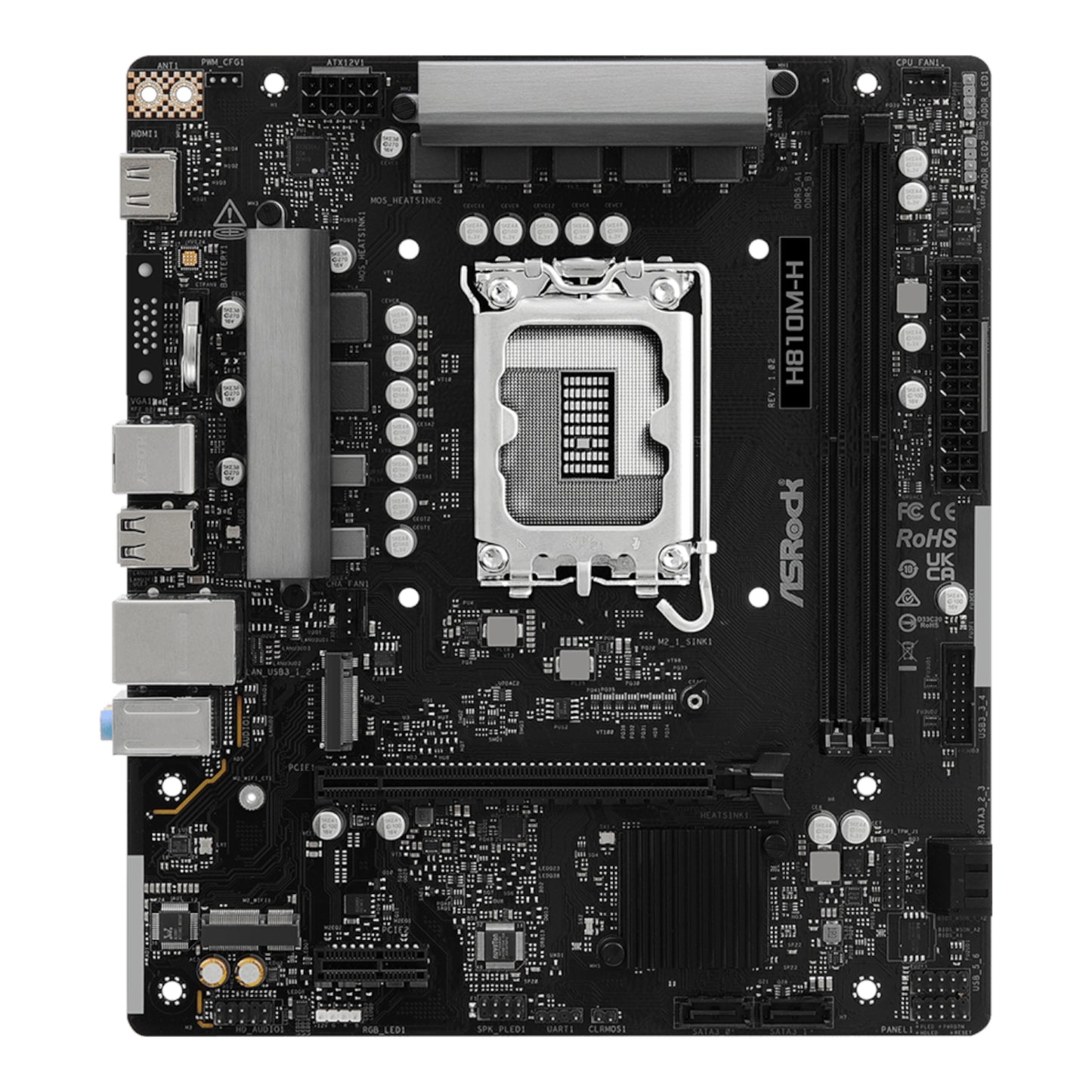 Asrock INTEL LGA1851 Micro ATX Motherboard Black image 2