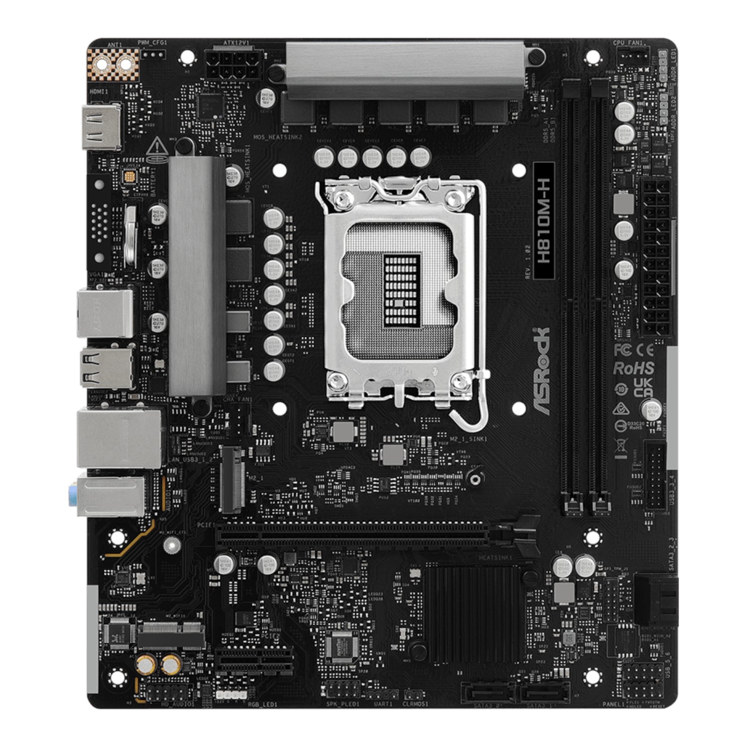 Asrock INTEL LGA1851 Micro ATX Motherboard Black image 2