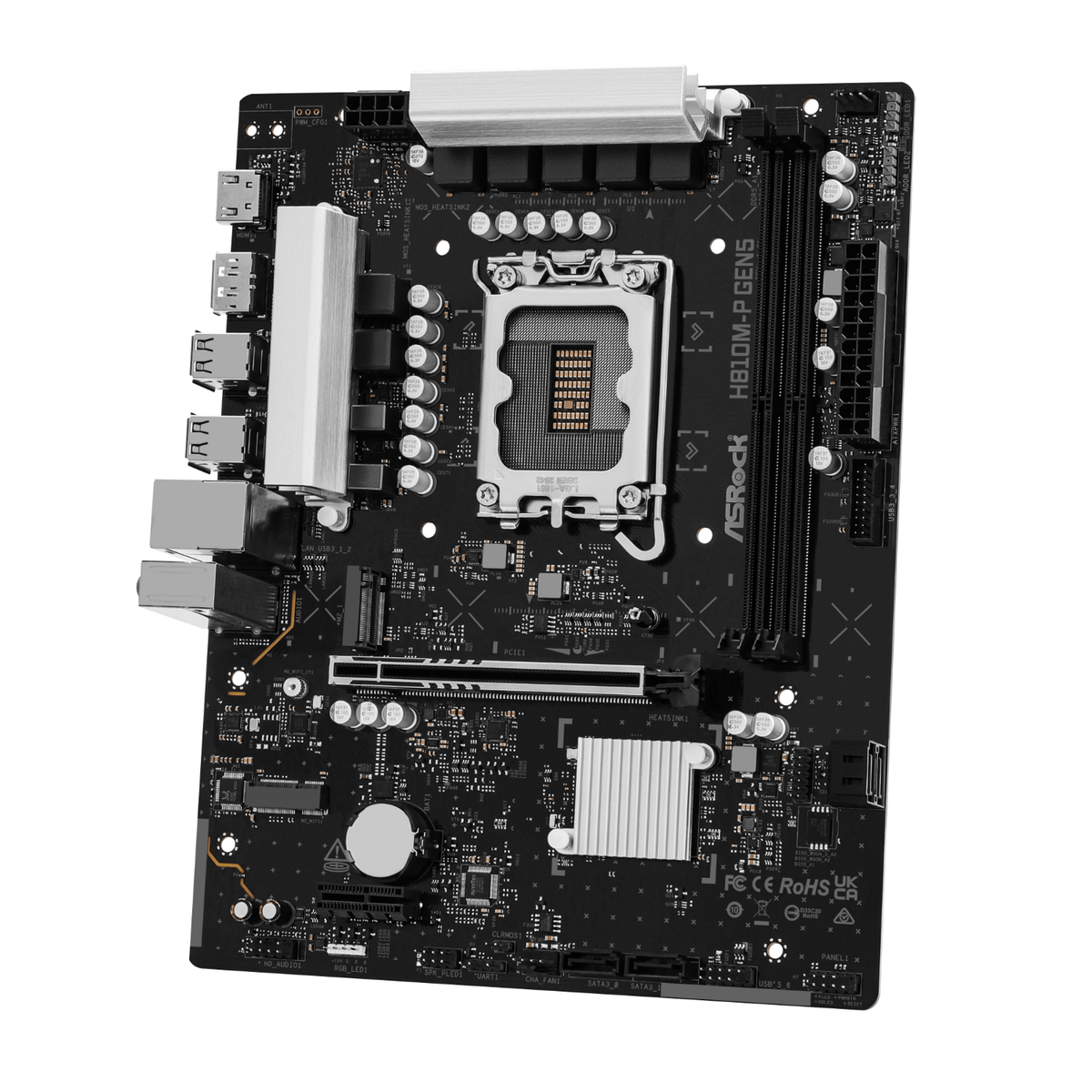 Asrock H810M-P Gen 5 INTEL Lga 1851 M-ATX Motherboard image 4