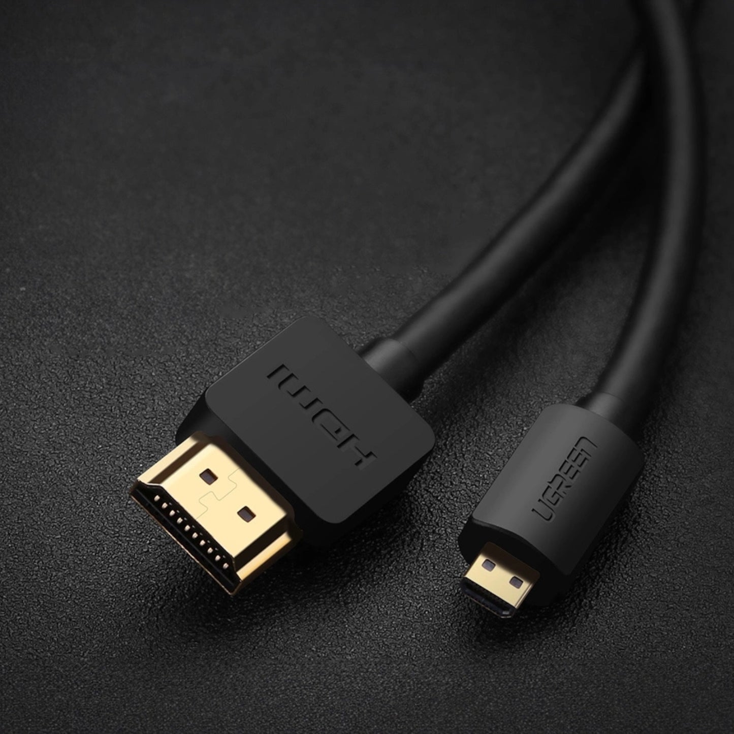 Ugreen HD127 Micro HDMI To HDMI 2.0 Cable 1.5M Black image 2