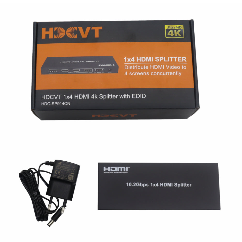 Hdcvt 1X4 HDMI 1.4 Splitter 4K With Edid Management image 6