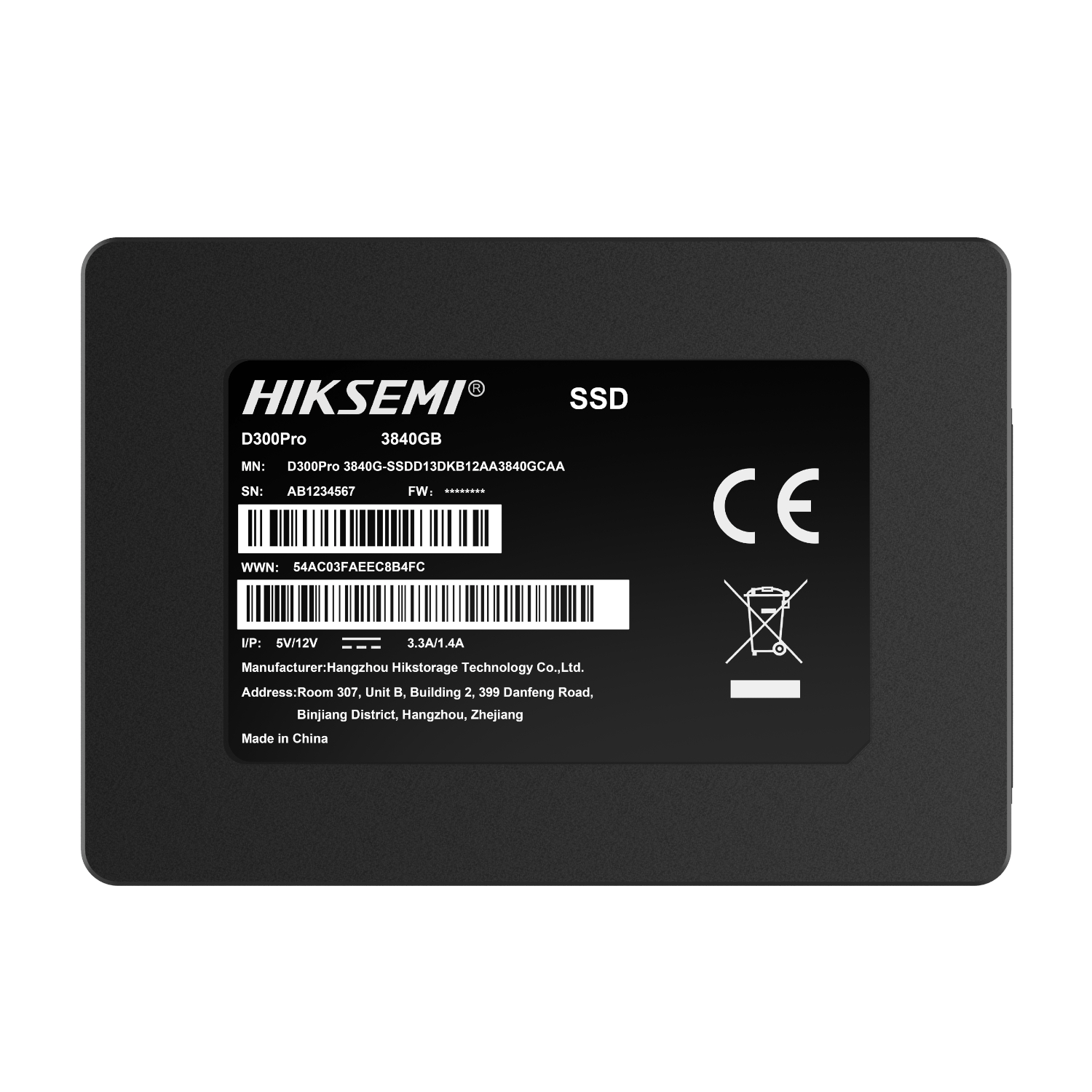 Hiksemi D300 Pro Tantalum Capacitor 3840GB SATA III Enterprise SSD image 2