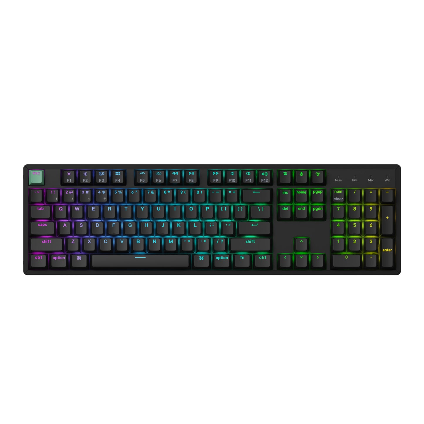Keychron K10 He 100% Hot-Swap Gateron Dbl-Rail Nebula Switch RGB Wireless Keyboard Black image 2