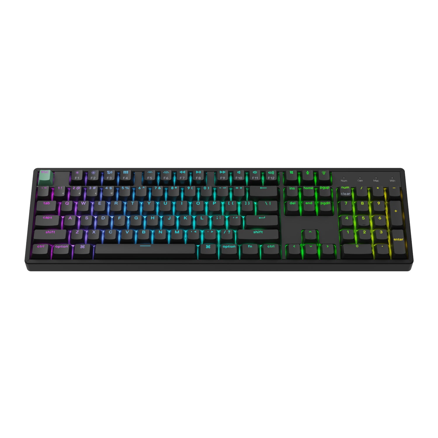 Keychron K10 He 100% Hot-Swap Gateron Dbl-Rail Nebula Switch RGB Wireless Keyboard Black image 3