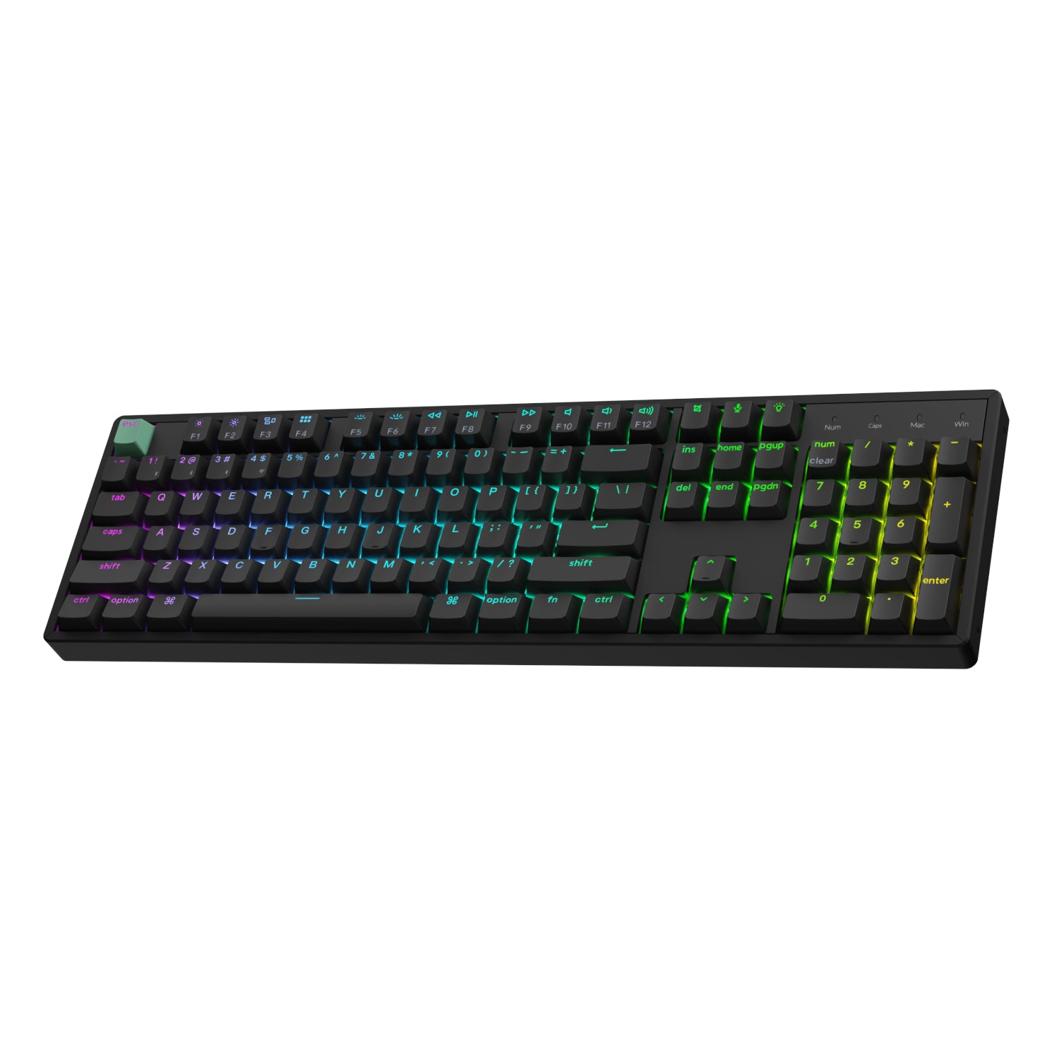 Keychron K10 He 100% Hot-Swap Gateron Dbl-Rail Nebula Switch RGB Wireless Keyboard Black image 4
