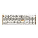 Keychron K10 He Edition Full-Size Hot-Swap Gateron Dbl-Rail Nebula Switch RGB Wireless Keyboard White (wood + Al) image 2