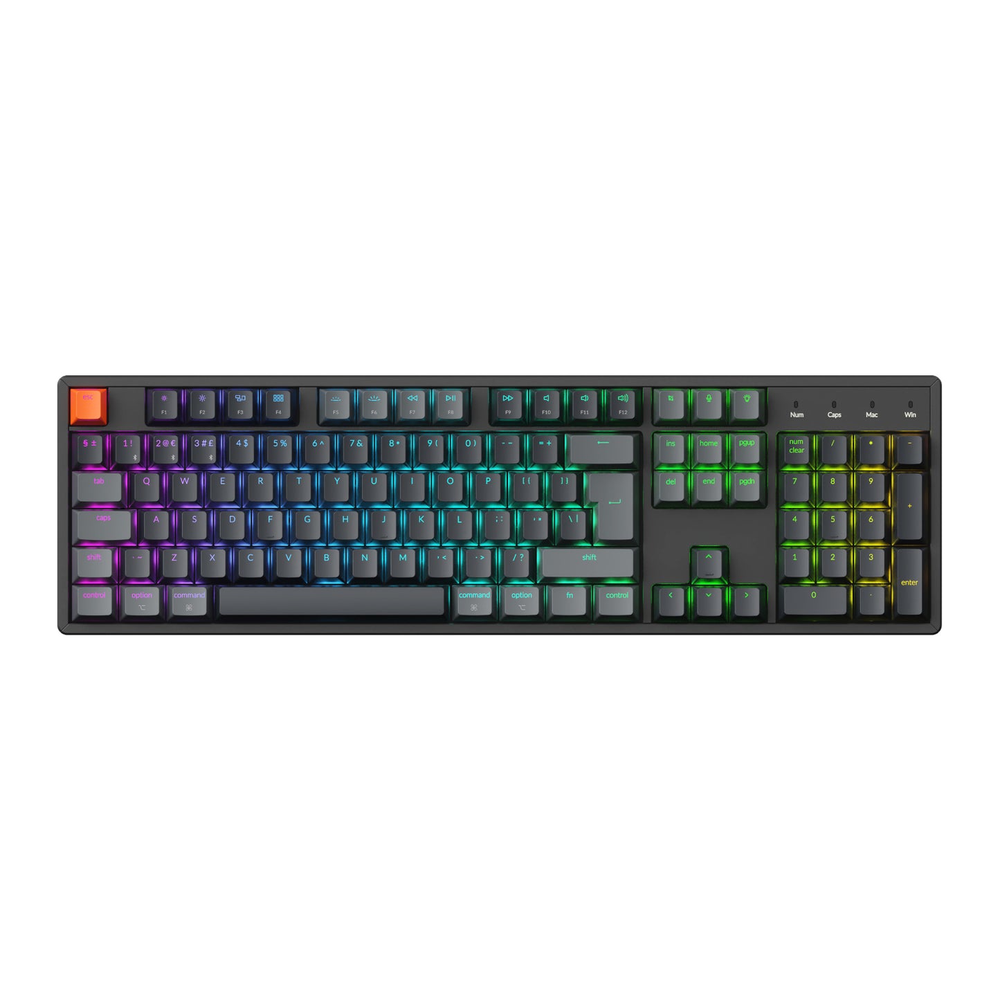 Keychron K10 Qmk Full-Size RGB Wireless Custom Mechanical Keyboard V.2 (super Red Switch) – Black image 2