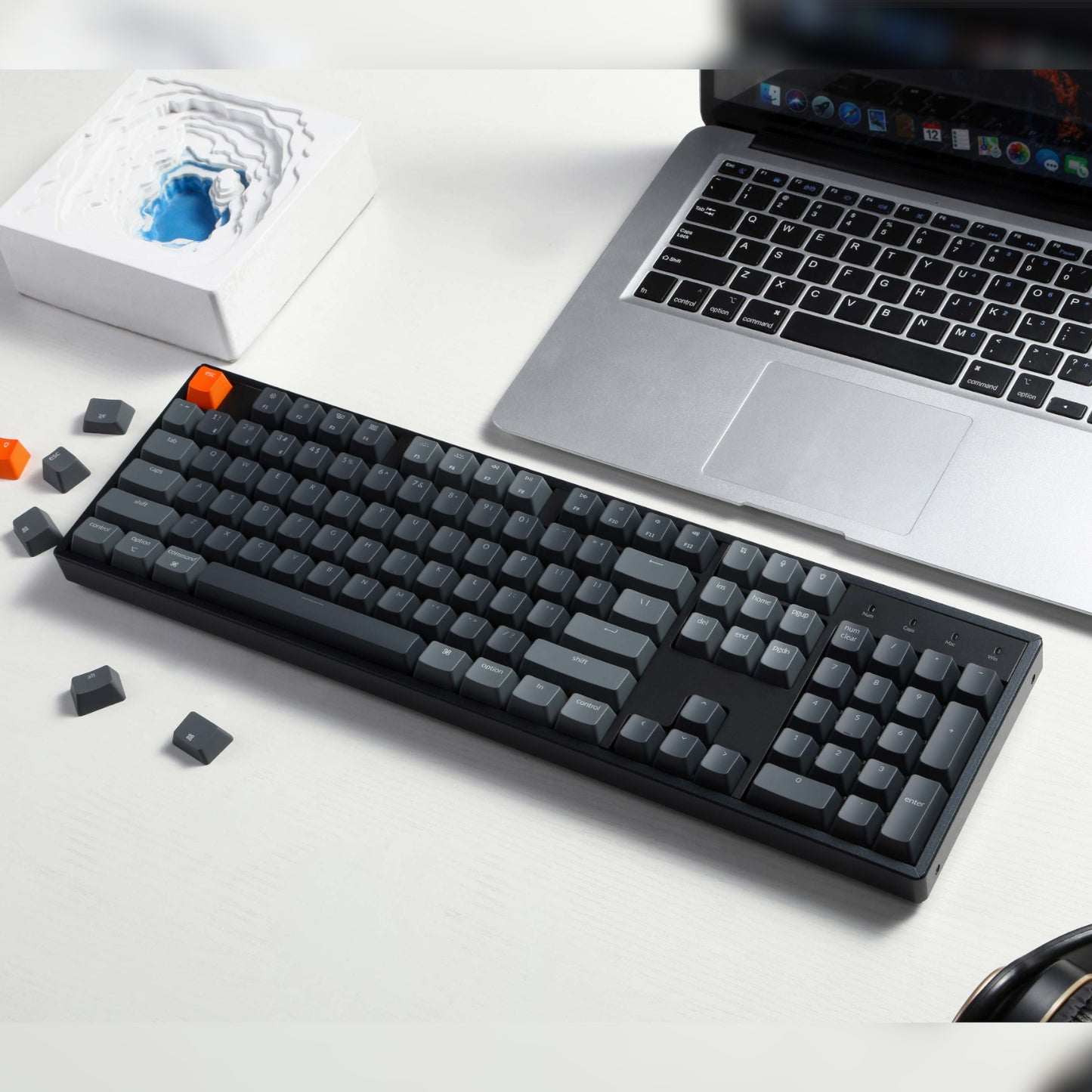 Keychron K10 Qmk Full-Size RGB Wireless Custom Mechanical Keyboard V.2 (super Red Switch) – Black image 4