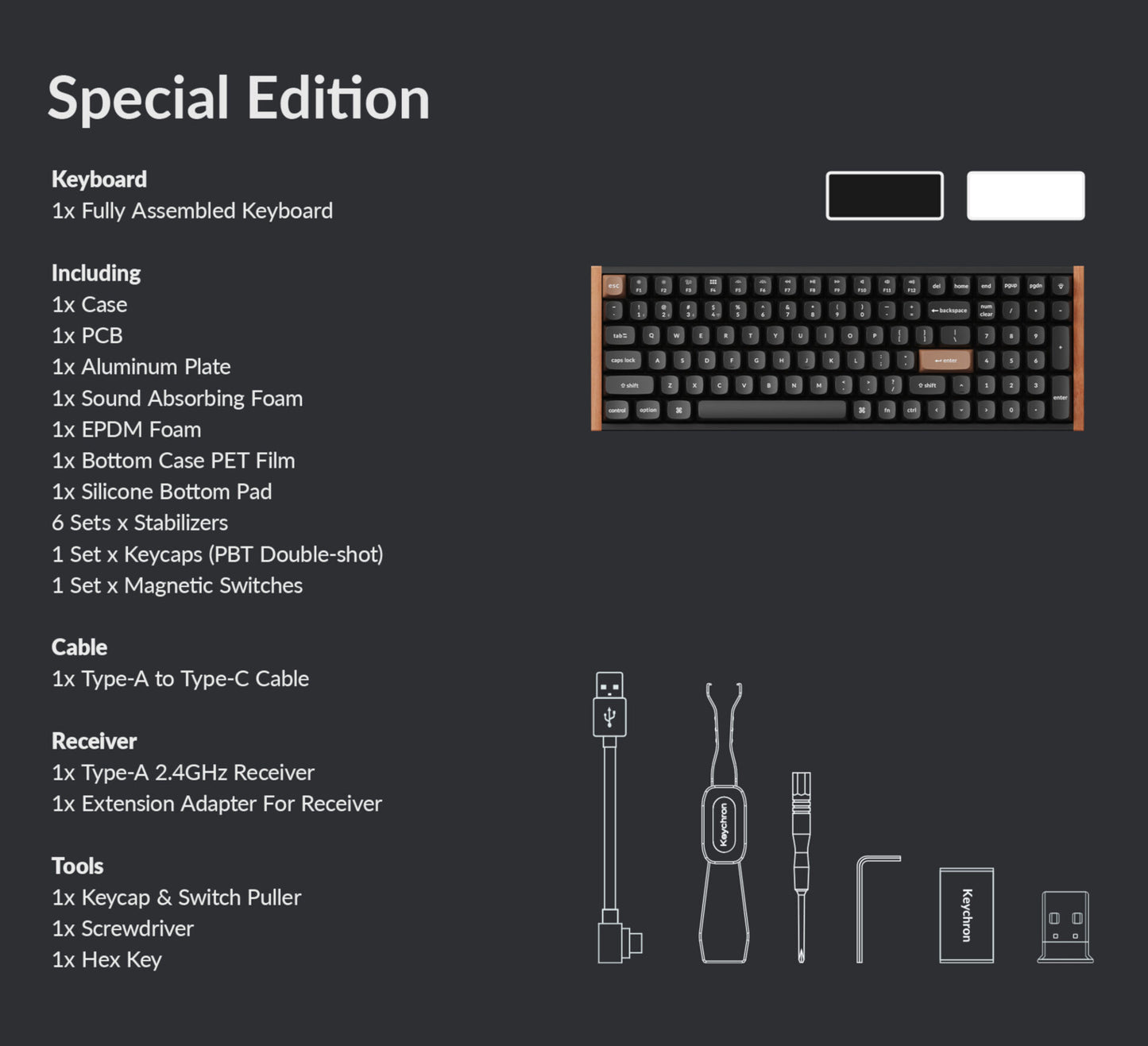 Keychron K4 He 96% Magnetic Switch Hot-Swap RGB Wireless Keyboard – White (wood + Aluminium) image 6