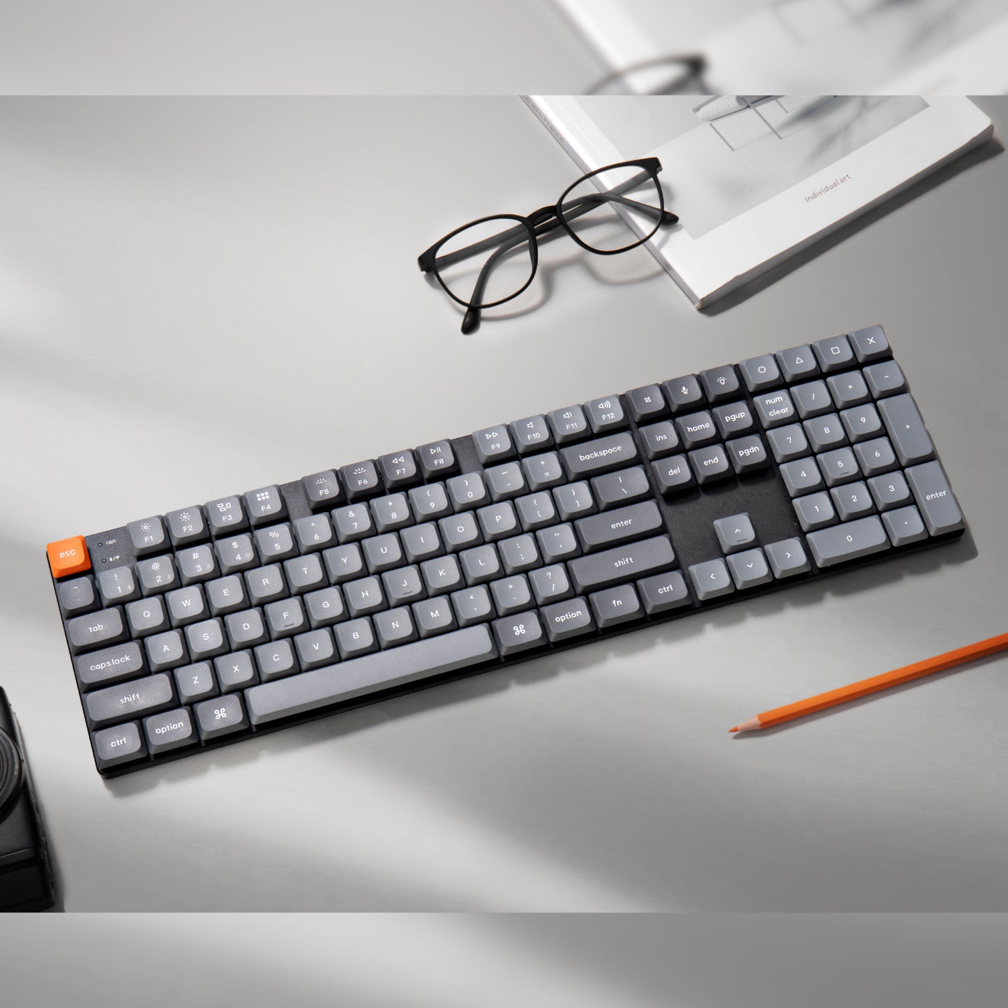 Keychron K5 Max Qmk/Via Full-Sized Wireless Custom Mechanical Keyboard | Red Switches image 3