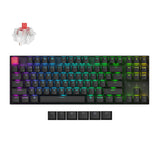 Keychron K8 Qmk 80% Tkl Wireless Mechanical Keyboard V2 Red Switches Black