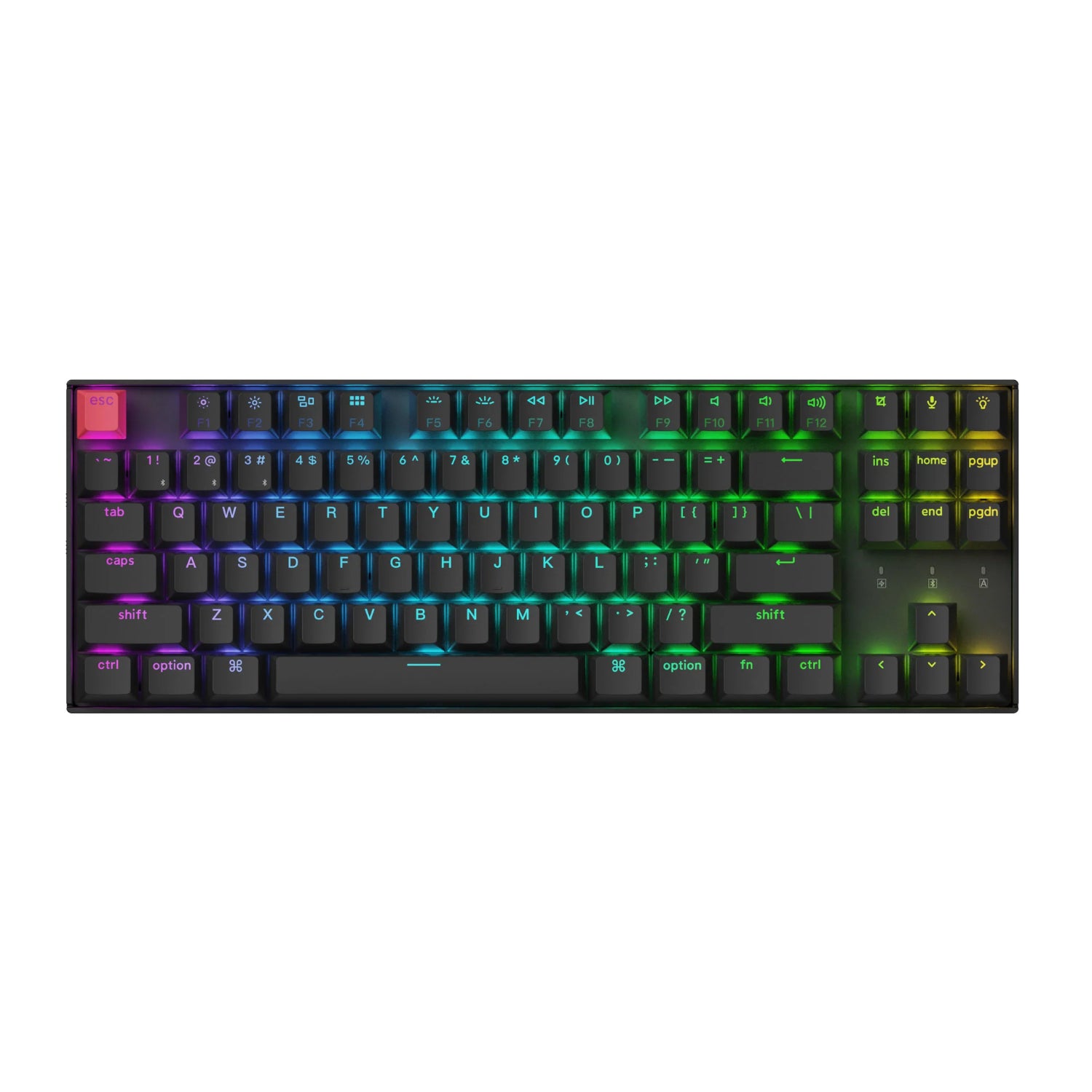 Keychron K8 Qmk 80% Tkl Wireless Mechanical Keyboard V2 Red Switches Black image 2