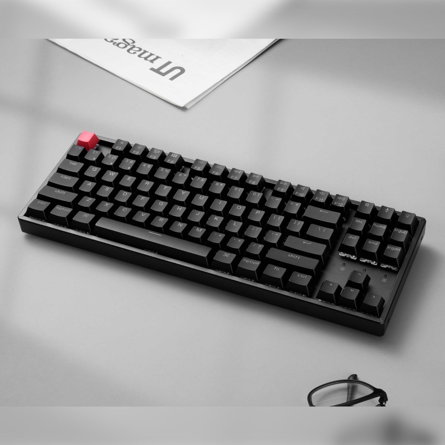 Keychron K8 Qmk 80% Tkl Wireless Mechanical Keyboard V2 Red Switches Black image 3