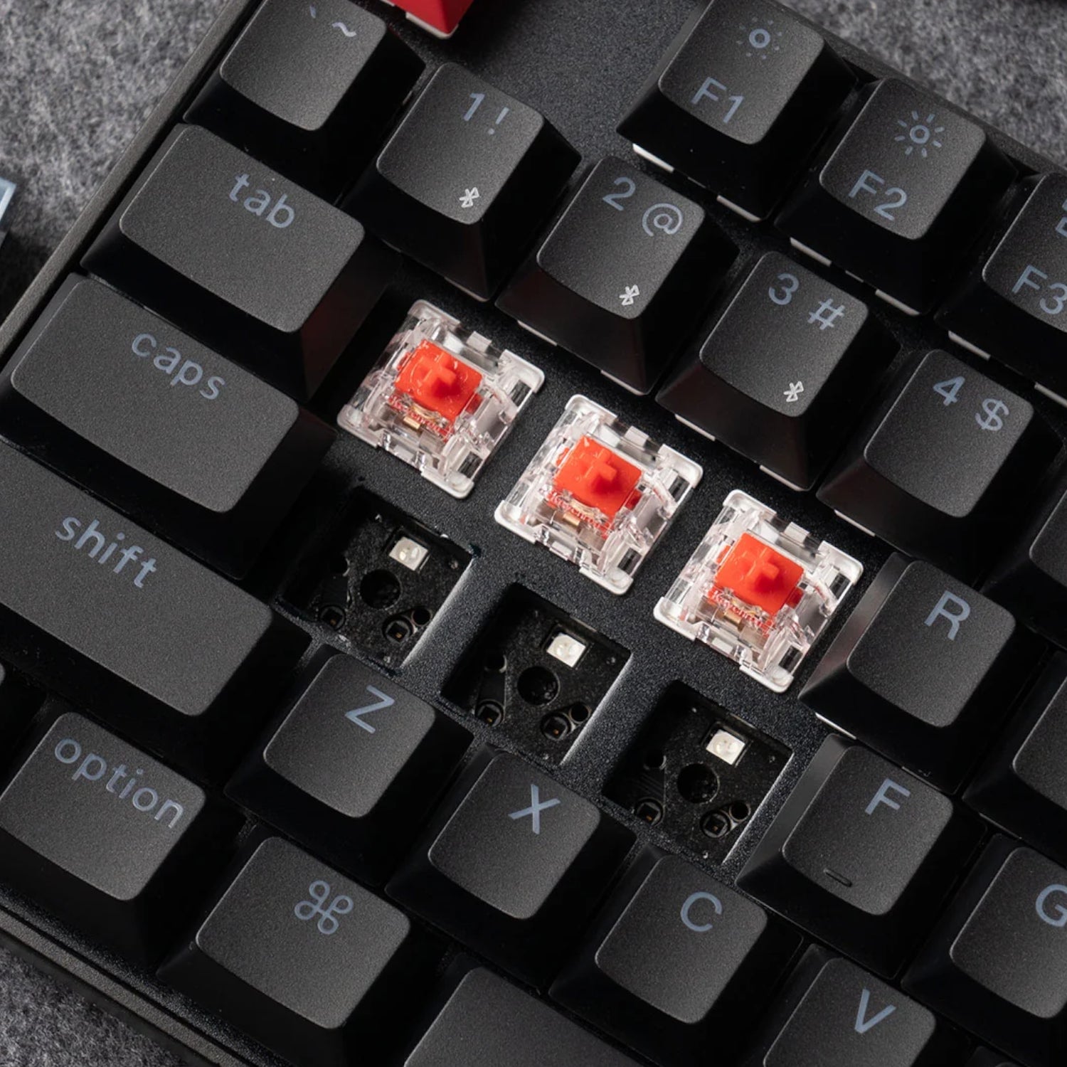 Keychron K8 Qmk 80% Tkl Wireless Mechanical Keyboard V2 Red Switches Black image 4
