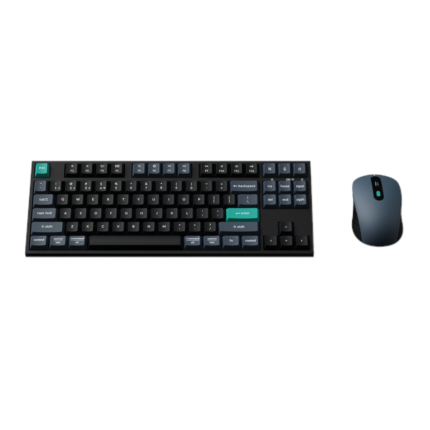 Keychron B33 80% Tkl Wireless Keyboard And Mouse Combo – Black/Green image 2