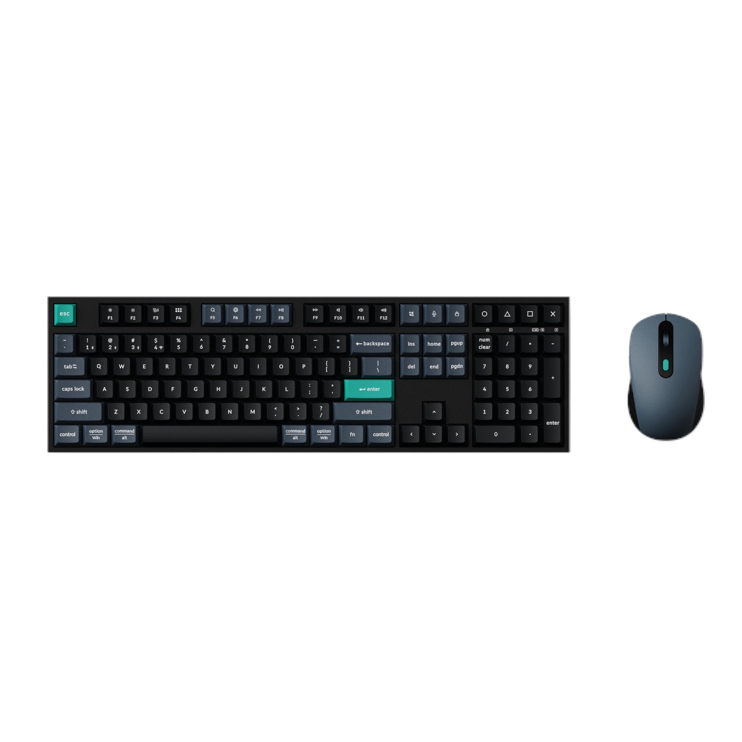 Keychron B36 100% Layout Wireless Keyboard And Mouse Combo – Black/Green image 2