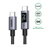 Ugreen 240W USB Type-C Cable With LED Display 1M image 2