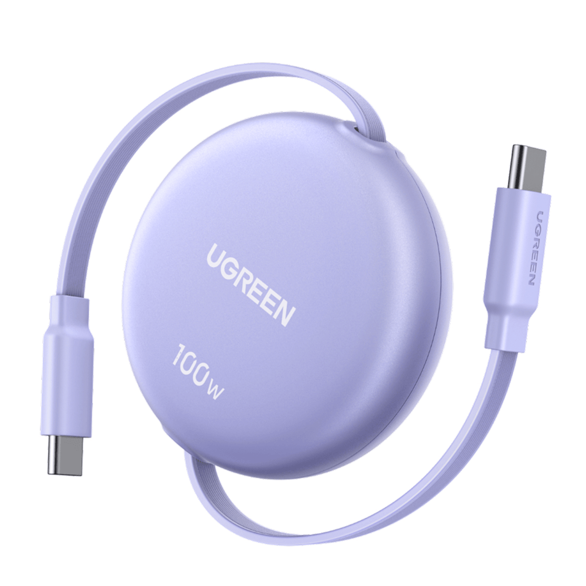 Ugreen 100W Fast Charging Retractable USB Type-C Cable 1M Purple
