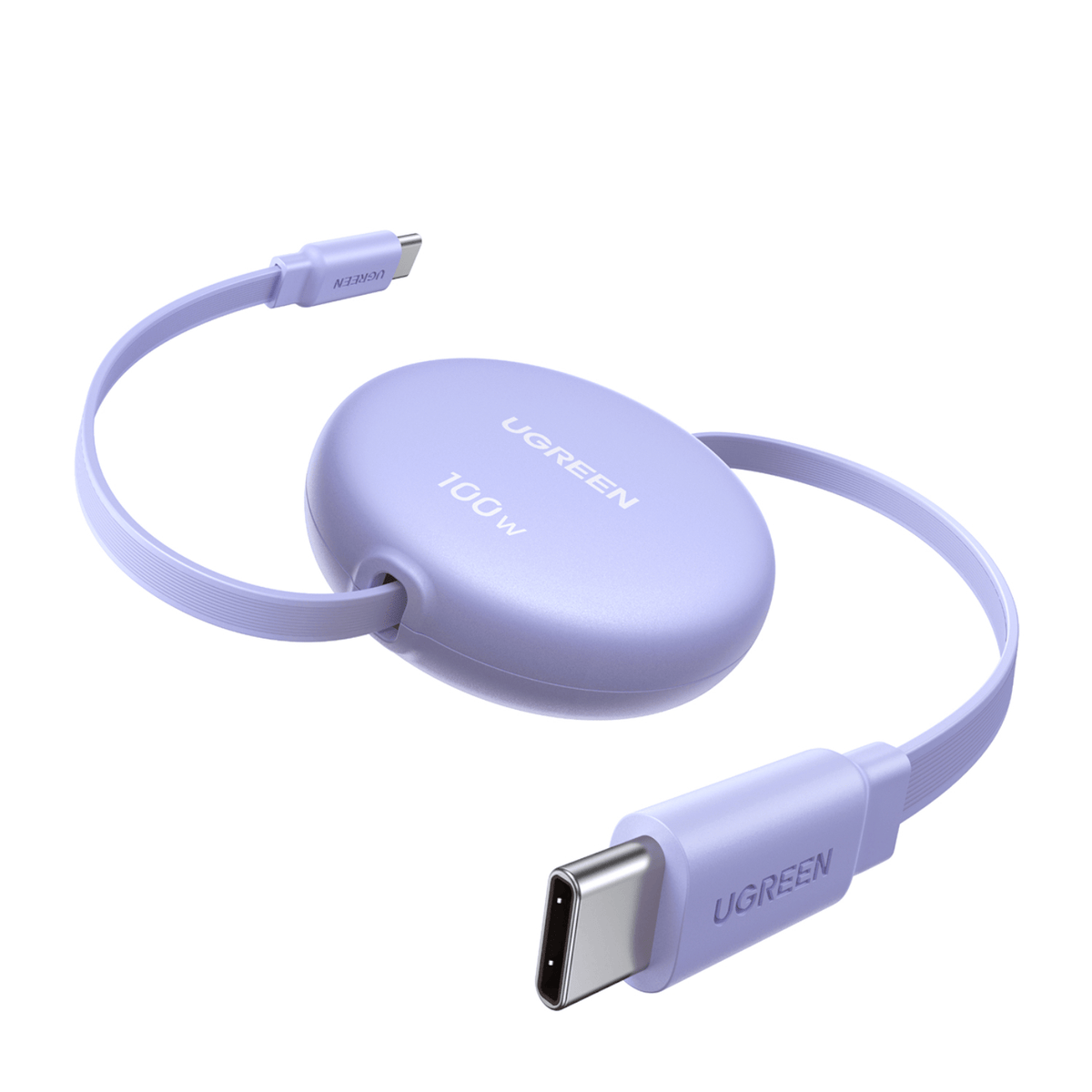Ugreen 100W Fast Charging Retractable USB Type-C Cable 1M Purple image 2