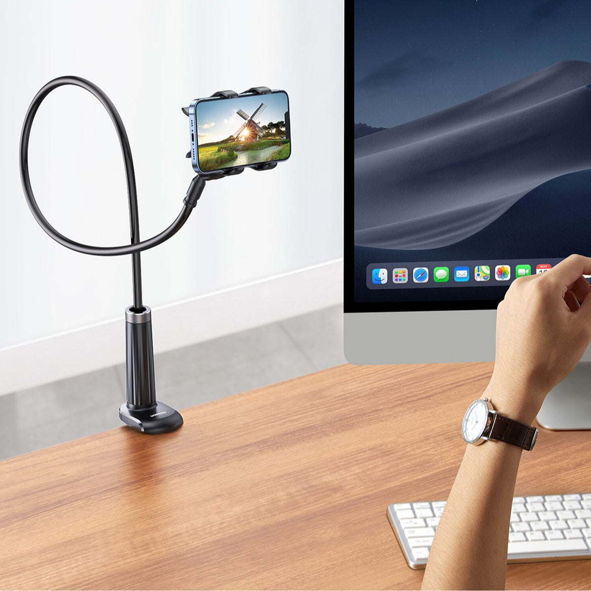 Ugreen Multifunction Gooseneck Phone Stand image 5