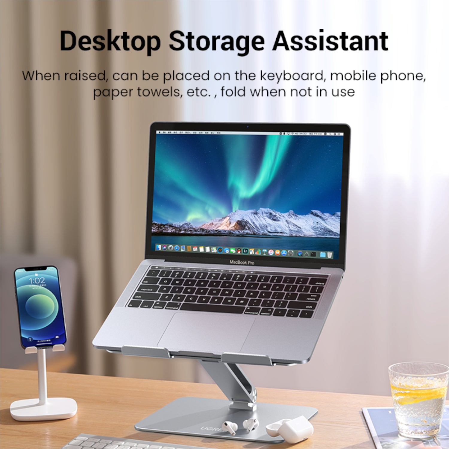 Ugreen Adjustable Laptop Stand (silver) image 3