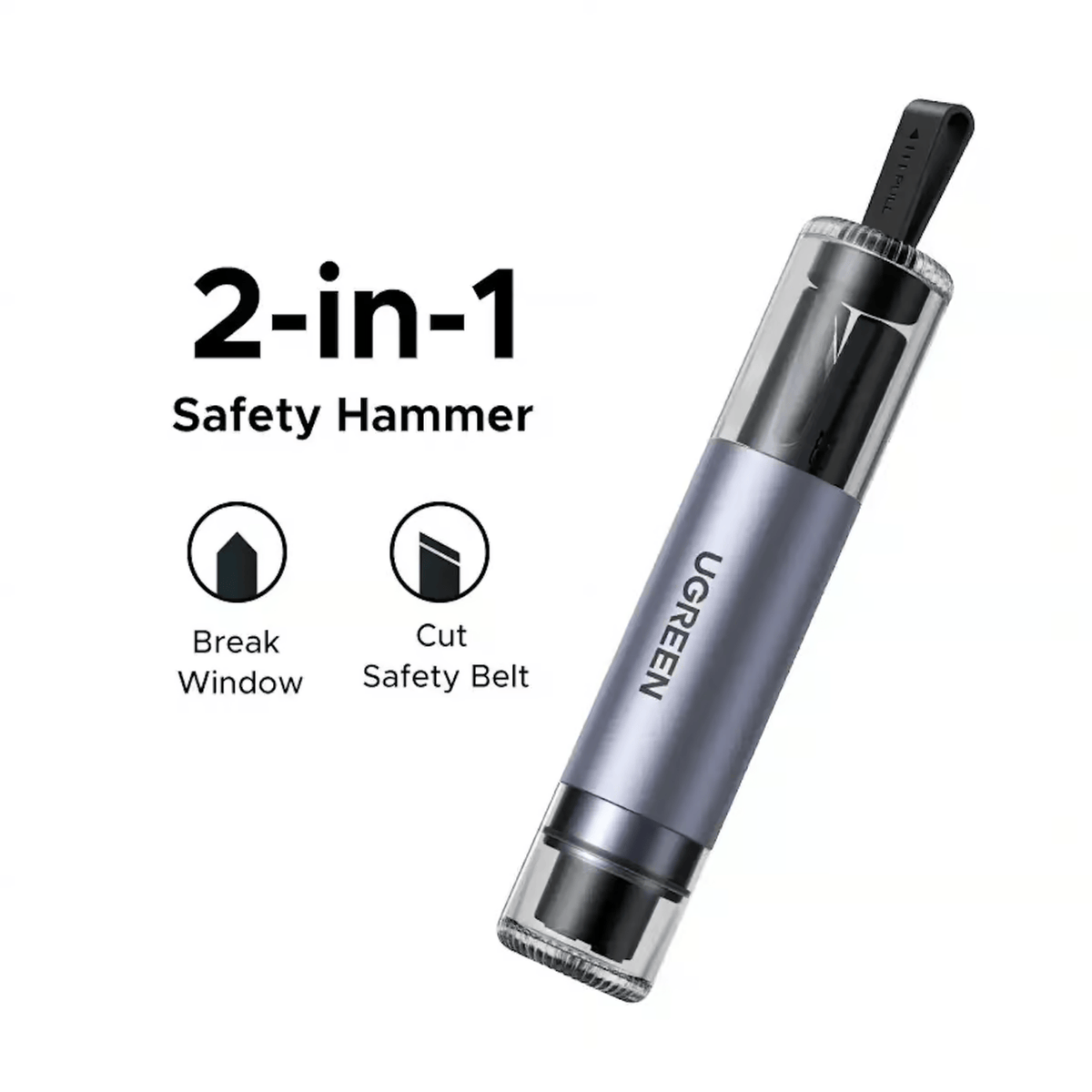 Ugreen 2-IN-1 Car Window Breaker And Safety Belt Cutter image 2