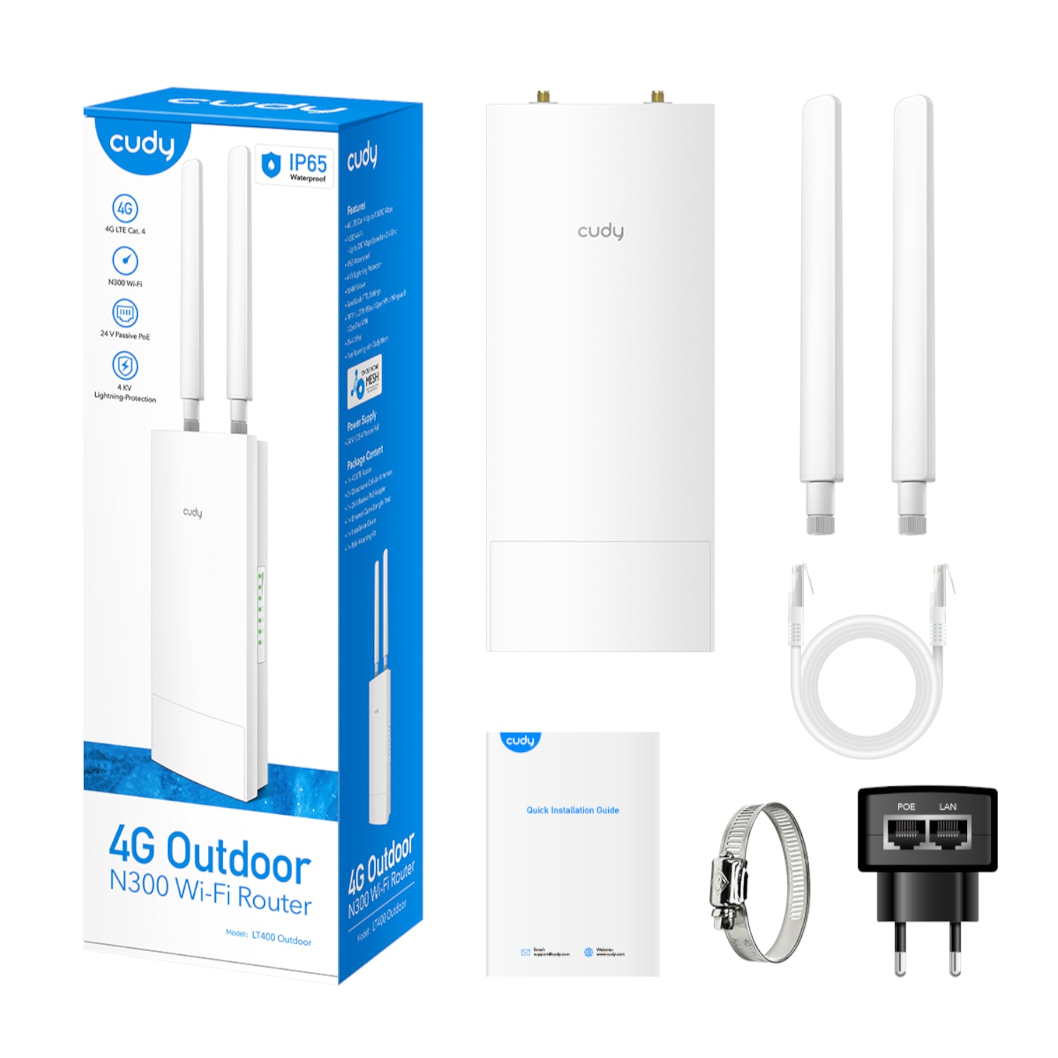 Cudy LT400 4G Lte N300 300MBPS WI-FI Outdoor Router image 5