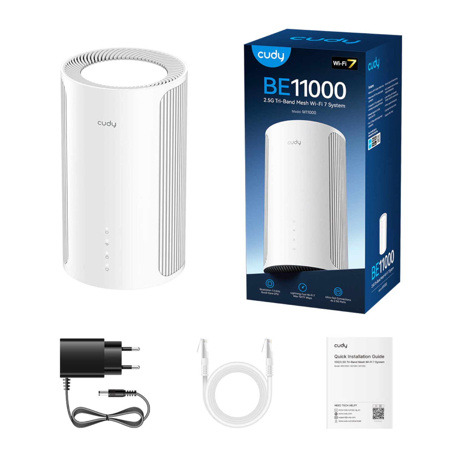 Cudy BE11000 WI-FI7 Tri-Band Mesh WI-FI System 1 Pack image 3