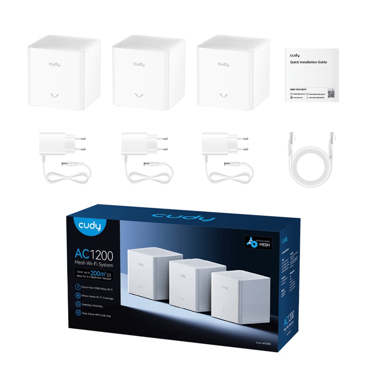 Cudy AC1200 Mesh WI-FI System 3 Pack image 4