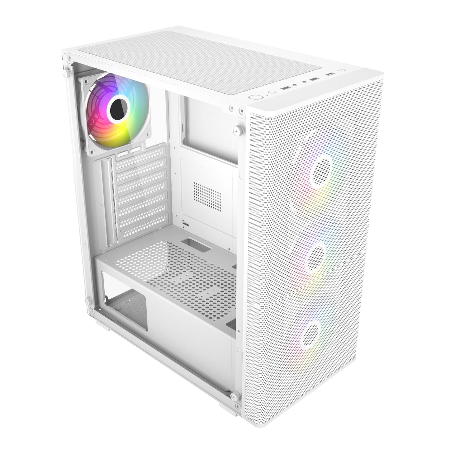 Fsp M220 ATX Mid Tower Gaming Chassis White image 4