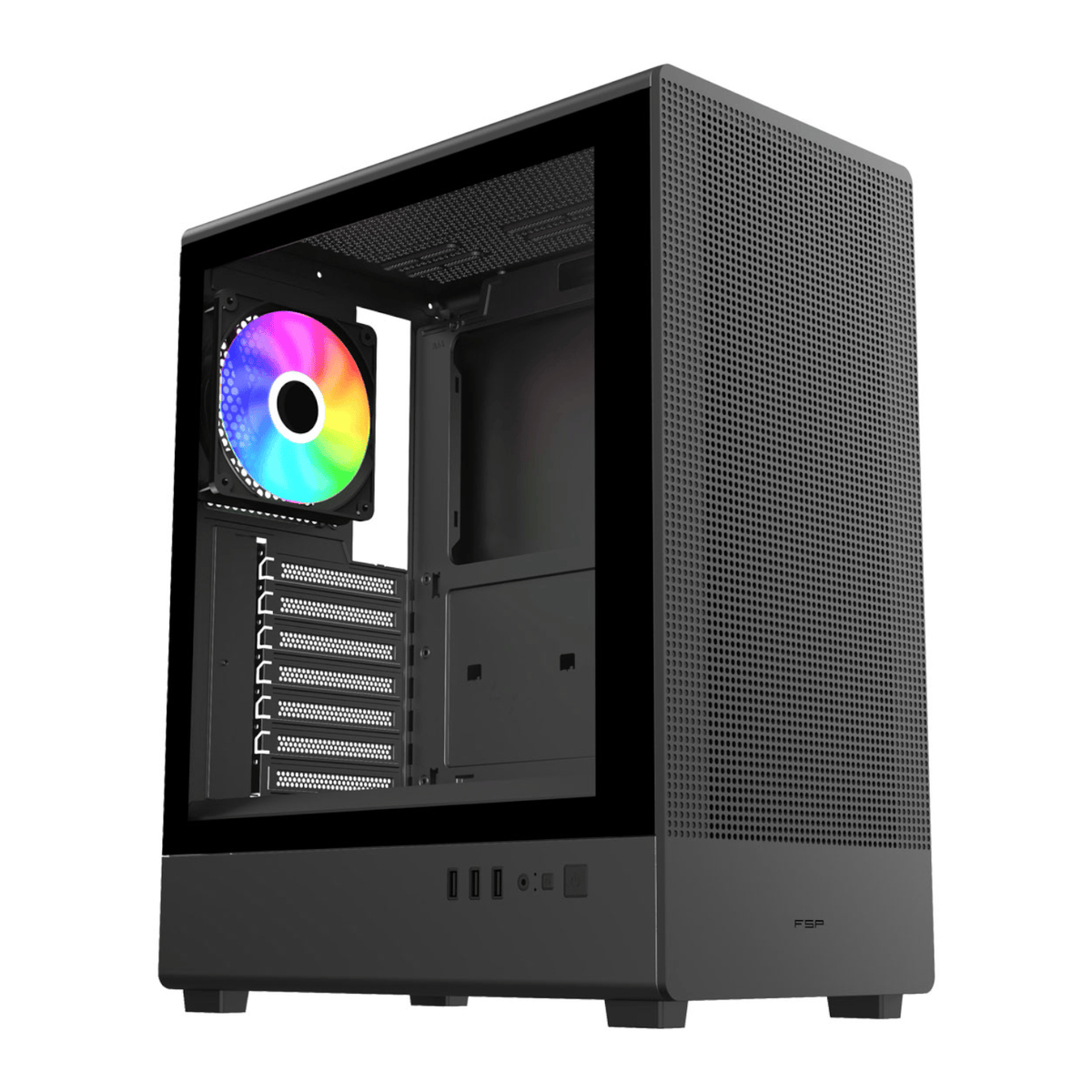 Fsp ATX Mid Tower Gaming Chassis Black
