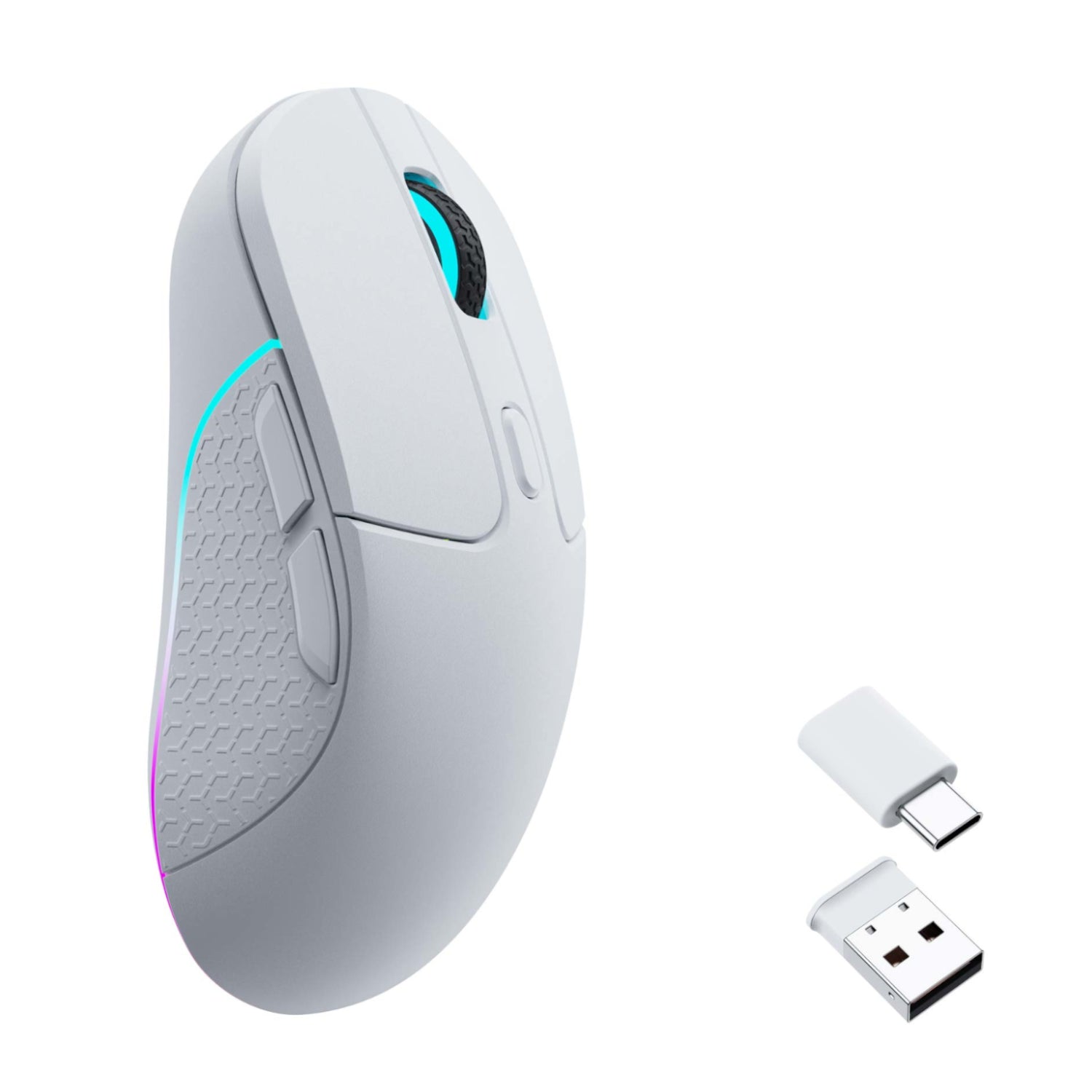 Keychron M3 RGB Wireless Optical Mouse White image 2