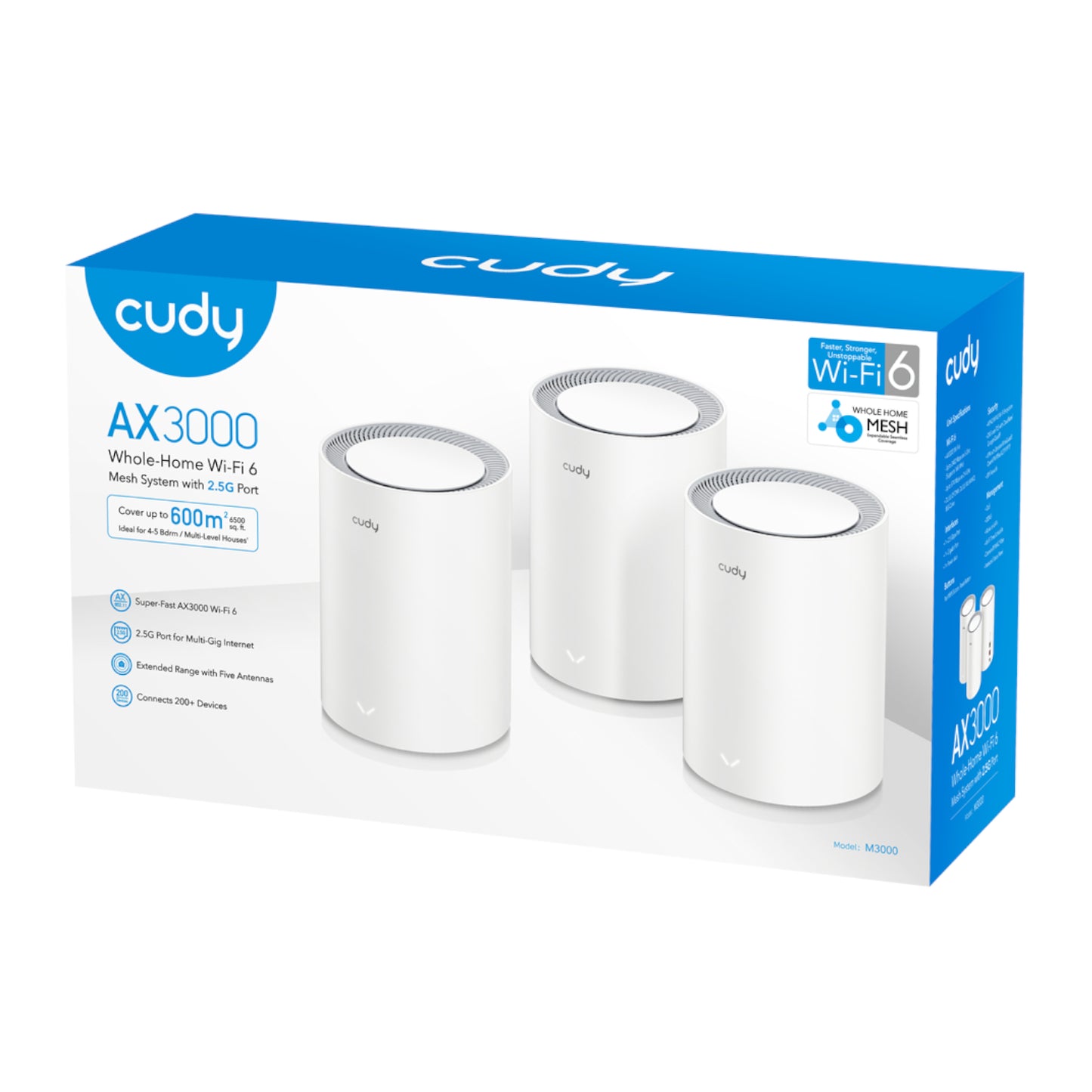 Cudy AX3000 WI-FI 6 Mesh Kit 3 Pack White image 4