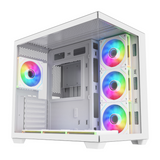 Fsp M341 ATX Dual Chamber Mid Tower Gaming Chassis White