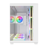 Fsp M341 ATX Dual Chamber Mid Tower Gaming Chassis White image 2
