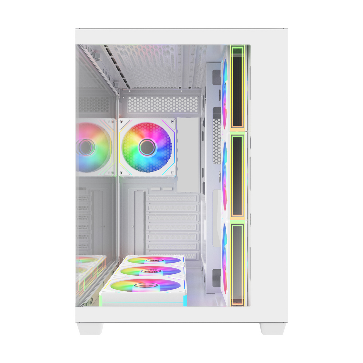 Fsp M341 ATX Dual Chamber Mid Tower Gaming Chassis White image 2