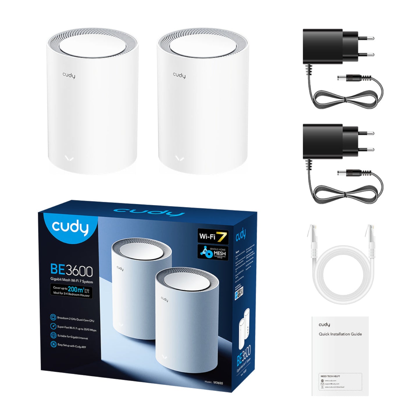 Cudy BE3600 Gigabit Mesh WI-FI 7 System – 2 Pack image 5